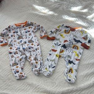 Baby 3-6 months One Piece Footie Pajamas with Fun Prints